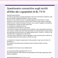QUESTIONARIO CONOSCITIVO SUGLI ISCRITTI ALL'ALBO DEI LOGOPEDISTI 2025