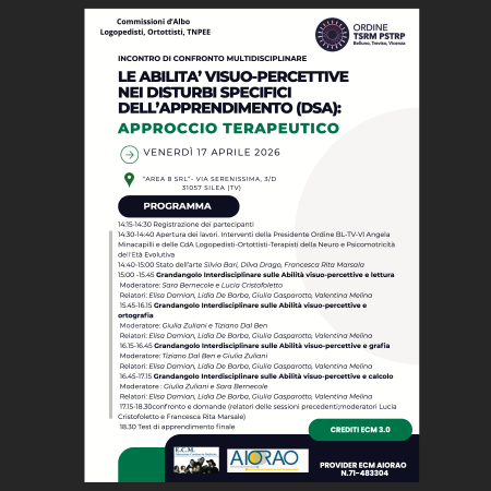 Corso “Le abilità visuo-percettive nei Disturbi Specifici d’Apprendimento”