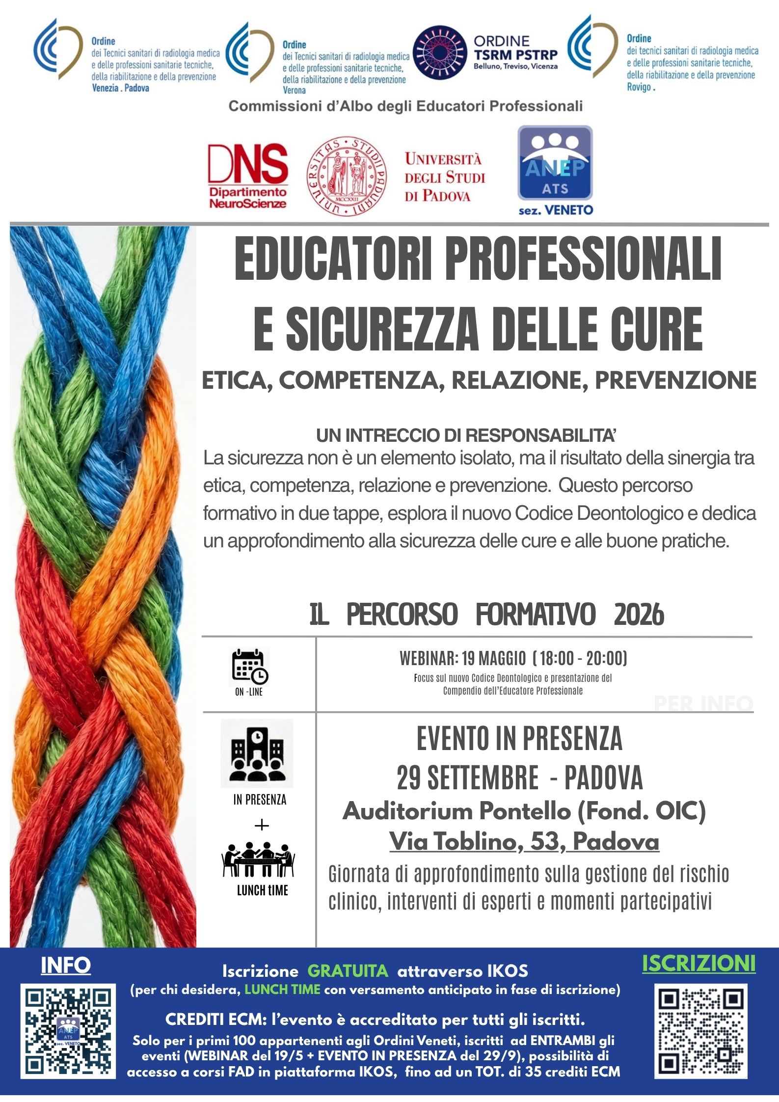 Convegno ” EDUCATORI PROFESSIONALI e SICUREZZA DELLE CURE”
